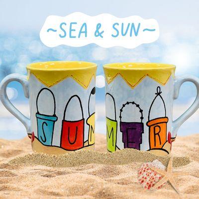 Cute cups you can design and glaze in our studio.