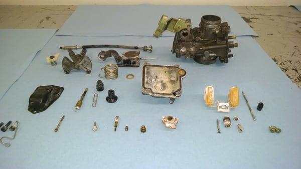 Carb before cleaning and rebuilding