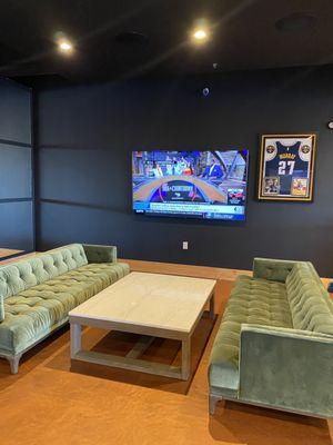 We also have a lounge for your guests that do not play, come watch a game or just chat with family.