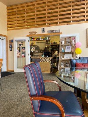 This is the order area. The shop is tucked away down a hall with some barber/hair salons.