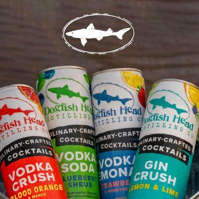 Dogfish vodka crush, soda crush an gin crush rtds!