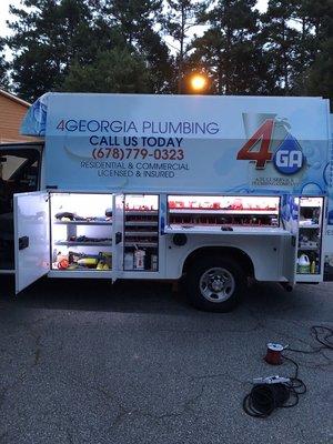 Installed some new lights to help us out on those evening and night jobs.