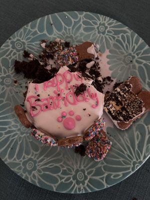 Cute cake, but it was a brick that was not edible AT ALL.