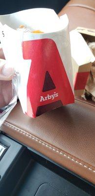 curly fries with a long, brown hair.