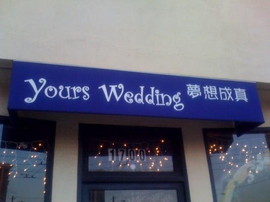It's yours wedding!