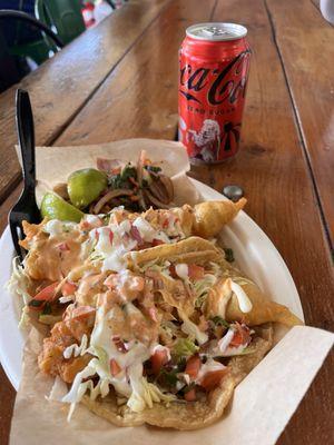 Fish Tacos with extra sauce