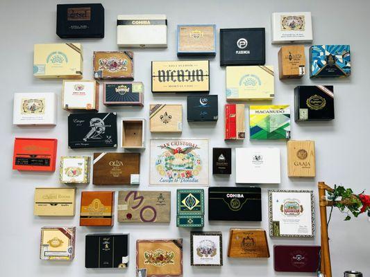 Cigar box wall