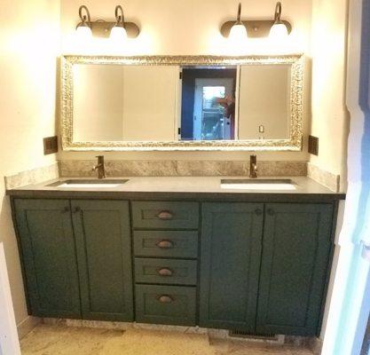 Great work on the vanity top.