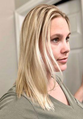 Blonde highlights