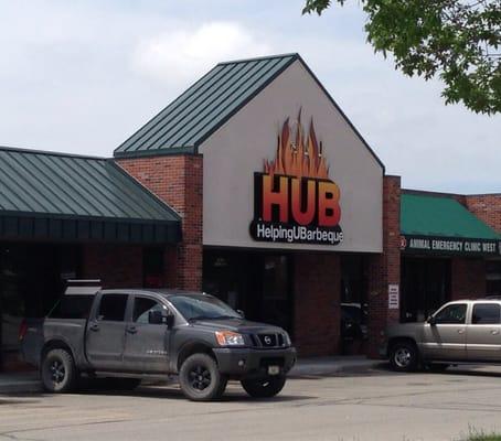 Entrance on the frontage road on the SW corner of 156th and Dodge.  Behind Little Ceasars Pizza.