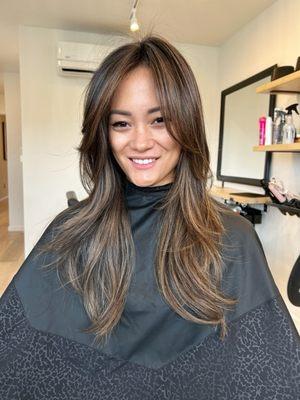 Balayage+Haircut and deep condition with @daniebuenobeauty 8084859220 located in studio 910