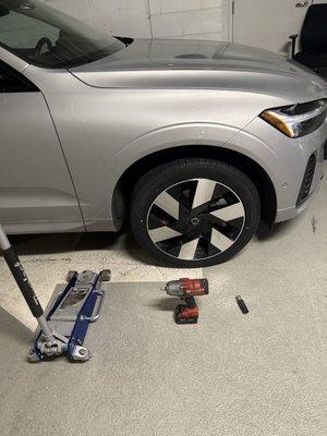 Changing of flat tire