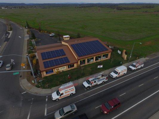 Skyway Tools Center rooftop solar site on Skyway, Chico, CA