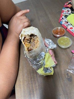 Asada burrito