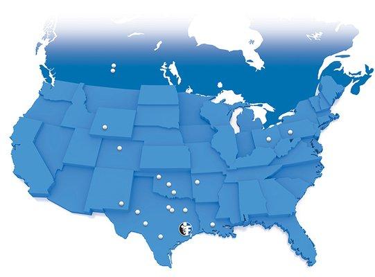 Flowco Solutions North America Map (except add in Alaska)