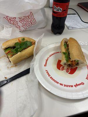 Banh Mi that I cut in half