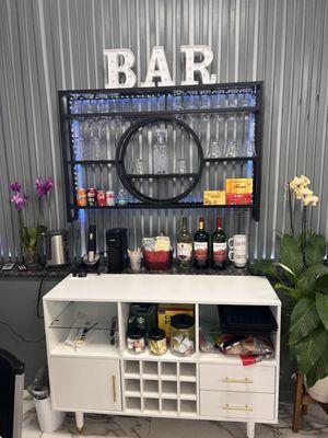 Lots of options at the bar!