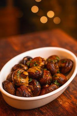 Roasted Mushrooms with Brandy Cream