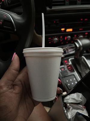 Corn in a small coffee cup..