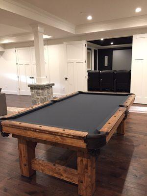 Pool table that was installed