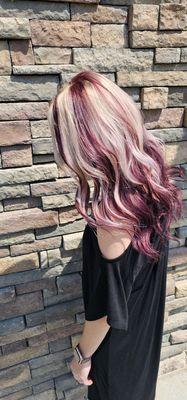 Blonding and Burgundy color