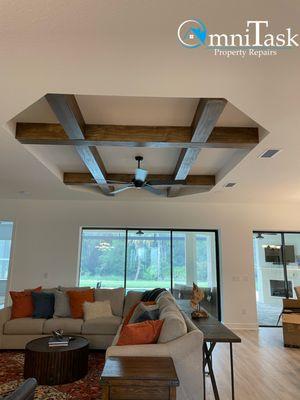 Customer loved their custom built wood beams!