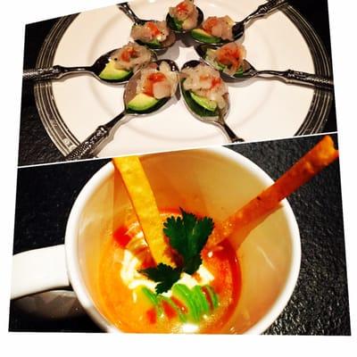 Ceviche and Tortilla Soup