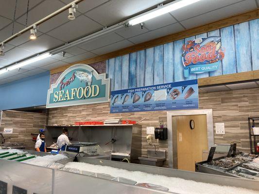 Seafood counter