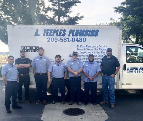 Our line-up of technicians, ready to service any of your plumbing needs!