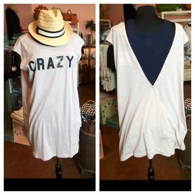 Love this CRAZY tunic with a crossover back!