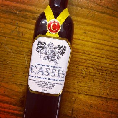 Local love - Cassis from Clinton Hills Vineyard. Not as sweet as some which makes it just about perfect in our book.