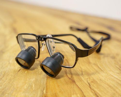 An ENT doctor's surgical loupes.