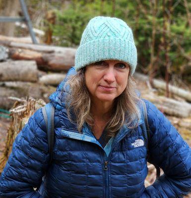 Casey, in her natural habitat, the woods.