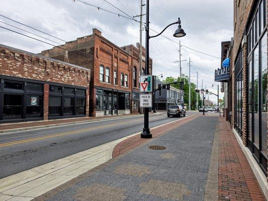 Looking South on S. Madison Ave. in Downtown Greenwood