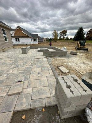 Brick paver walkways, paver patio