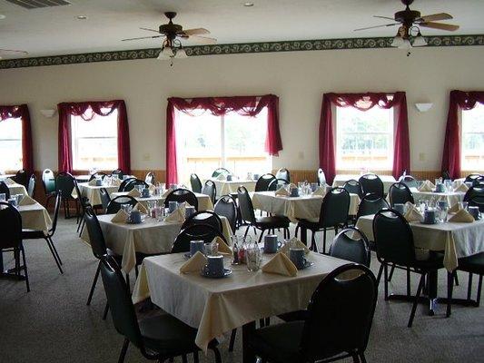 Banquet room. Can hold 125 people