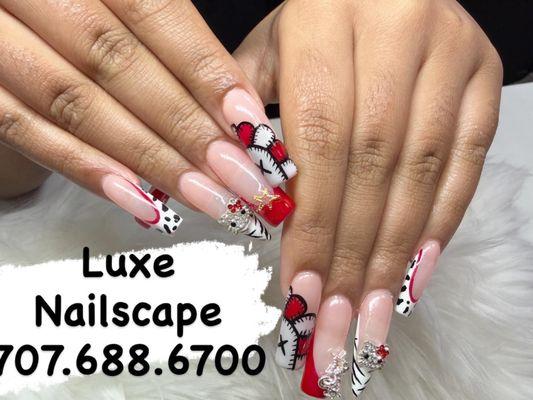 #GelxNails #Funnails #holdidaynails @Luxe Nailscape