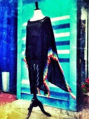 Yaneth Shawl. Hand crochet by the artisan community workshop in San Jacinto, Colombia. Two weeks to complete one. Price: $180