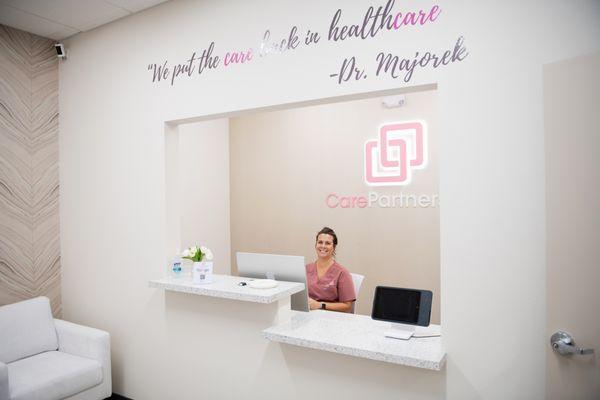 Welcome to our office. Nikki is our incredible front office caremember.