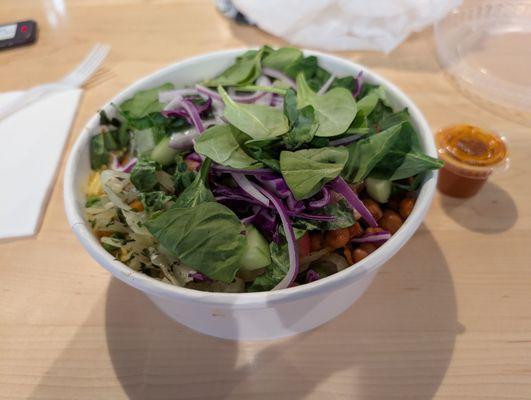Vegetarian Bowl with all the veggies and vegan rice