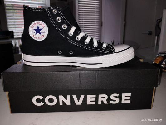 Black and White Chuck Taylor Converse.