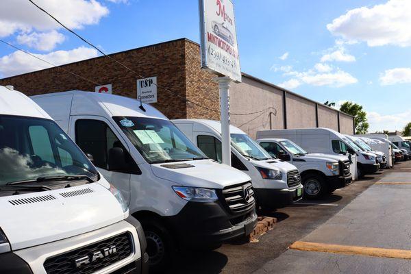 Mercedes Benz Sprinters and Ram ProMasters available.