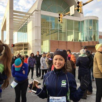 At the start line in front of the OnCenter