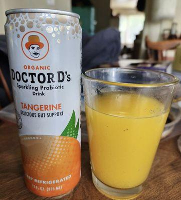 Trying out Doctor D's for the first time with their Tangerine flavor.