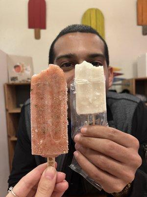 Left: Strawberry Basil Right: Coconut Coconut