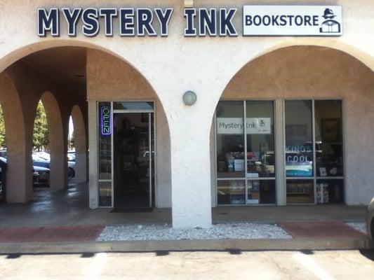 This is the front of Mystery Ink Bookstore.