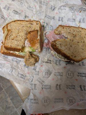 How the sandwiches arrived.
