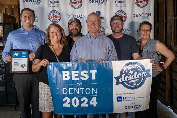 The Ramey King team celebrating winning Best Independent Insurance Agency and Jeff King winning Best Insurance Agent!