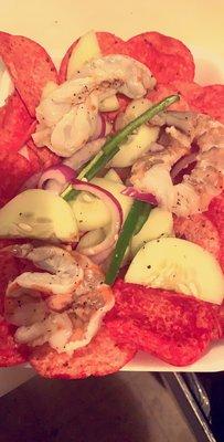 Tostó aguachiles riquísimos por cierto!