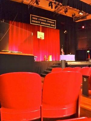 View from Row 2 for 25th Annual Putnam Spelling Bee